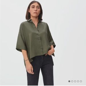 Everlane Drapey Square Button Down Shirt